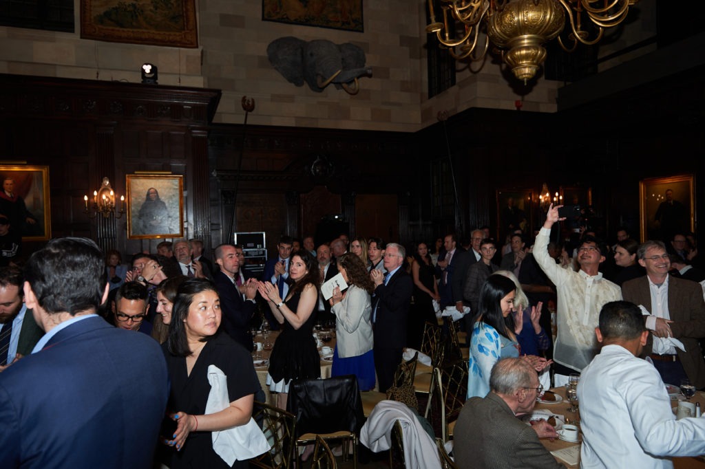 Guests stand up and cheer at the 2023 awards ceremony.